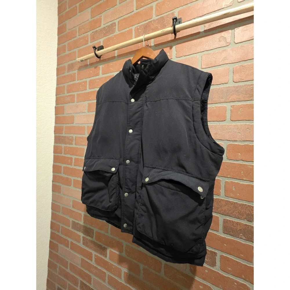 Walls Ranch Wear Vintage Vest Large Long Black Nylon Ranch Outdoors Cowboy Rodeo - Picture 3 of 14